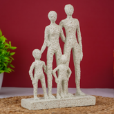 Beige Abstract Family Sculpture - Minimalist Art for Modern Decor