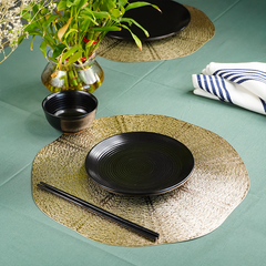 Golden Designer Table Mats | Set of 2,6