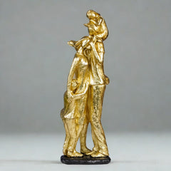 Golden Family Embrace Sculpture