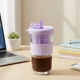 Violet Silicone Grip Sipper with Infuser