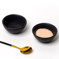 Matte Black Ceramic Dip Bowls
