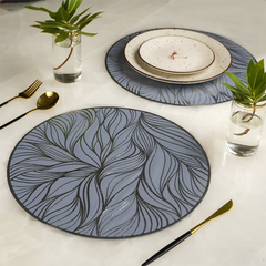 Blue Sleek Table Covering | Set of 2,6