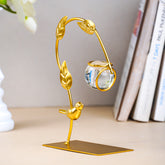 Golden Bird Design Planter Stand