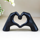 Black Heart Hands Figurine