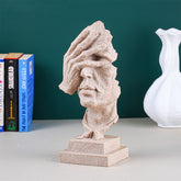 Sandstone Finish Face Sculpture