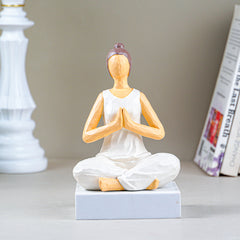 Textured Yoga Figurine with Prayer Pose
