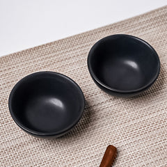 Matte Black Ceramic Dip Bowls