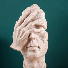 Sandstone Finish Face Sculpture