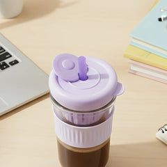Violet Silicone Grip Sipper with Infuser