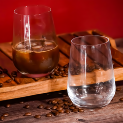 Modern Curved Tapered Design Glasses - Set of 6