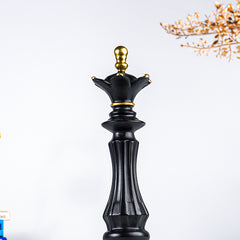 Black and Gold Chess King Sculpture