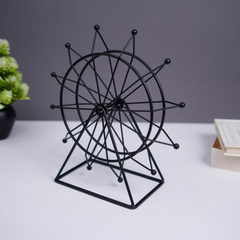 Black Metal Ferris Wheel Decorative Accent