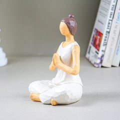 Textured Yoga Figurine with Prayer Pose