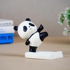 Panda-Shaped Phone Holder in Black and White