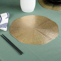 Golden Designer Table Mats | Set of 2,6