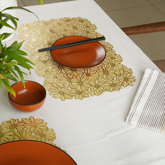 Metallic Gold Large Tablemats | Set of 2,6
