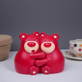 Adorable Red Bear Hug Bookends