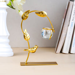 Golden Bird Design Planter Stand