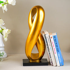 Gold Infinity Loop Sculpture