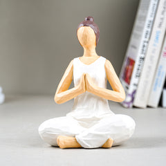 Textured Yoga Figurine with Prayer Pose