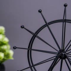 Black Metal Ferris Wheel Decorative Accent
