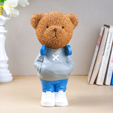 Brown Textured Teddy Bear Figurine