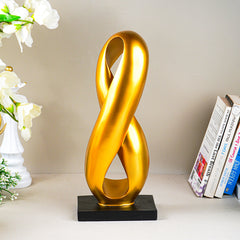 Gold Infinity Loop Sculpture