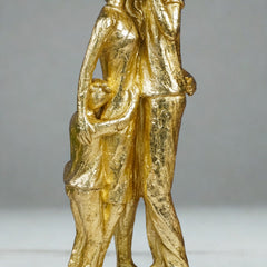 Golden Family Embrace Sculpture