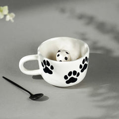 Ceramic Mug with Panda Figurine Inside