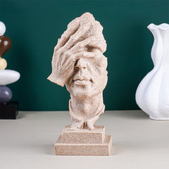 Sandstone Finish Face Sculpture