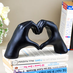 Black Heart Hands Figurine