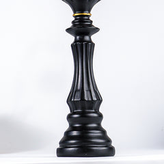 Black and Gold Chess King Sculpture