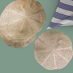 Golden Designer Table Mats | Set of 2,6