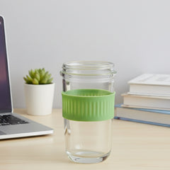 Green Silicone Grip Sipper with Infuser
