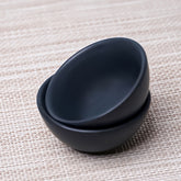 Matte Black Ceramic Dip Bowls