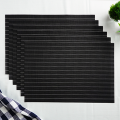 Black Waterproof Table Mats | Set of 2,4,6