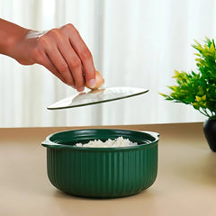 Dark Green Ceramic Casserole