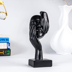 Black Abstract Face Sculptures | Set of 3