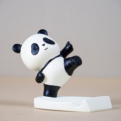 Panda-Shaped Phone Holder in Black and White
