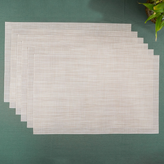 Beige Solid Table Mats | Set of 2,4,6
