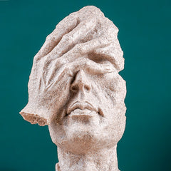 Sandstone Finish Face Sculpture