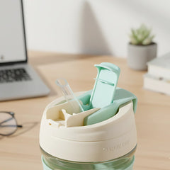 Iced Coffee Sipper with Mint Silicone Grip