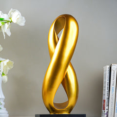 Gold Infinity Loop Sculpture