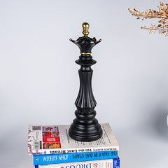 Black and Gold Chess King Sculpture