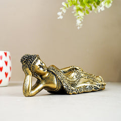 Sleeping Buddha Statue in Gold