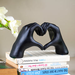 Black Heart Hands Figurine