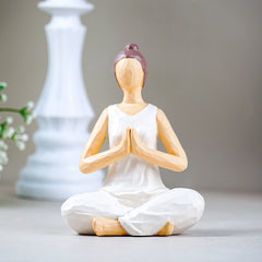Textured Yoga Figurine with Prayer Pose