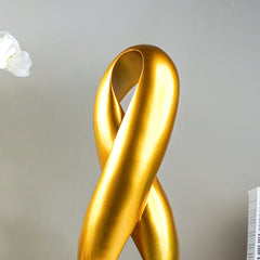 Gold Infinity Loop Sculpture
