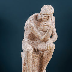 Natural Stone Finish Thinking Man Sculpture