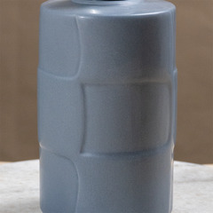 Matte Grey Textured Ceramic Soap Dispenser